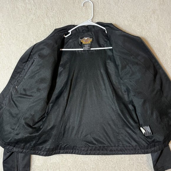 Harley-Davidson Cotton Nylon Jacket Mens XL Black RN 103819 / CA 03402 - Picture 13 of 16